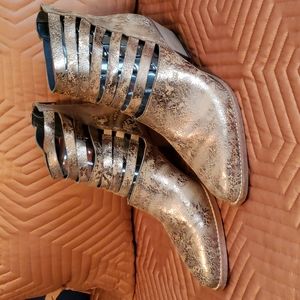 Free People Bronze Booties